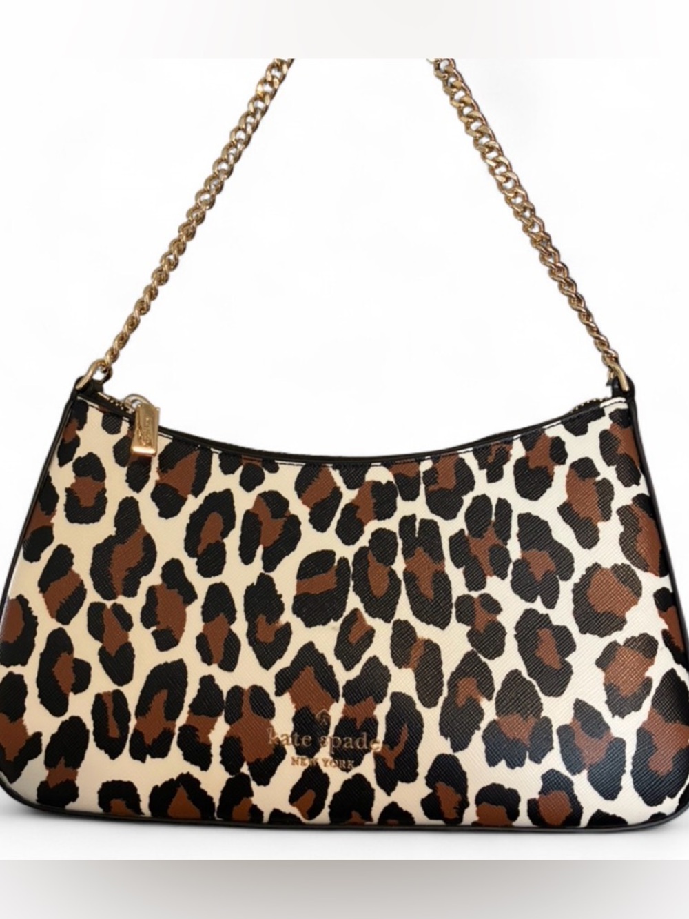 Kate Spade Shoulder Bag - Leopard-Print Shoulder Bag in Brown, Black & Cream